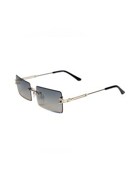 NEW Carolina Lemke Eagle Gold Rectangular Sunglasses CL3101 y2k retro festival